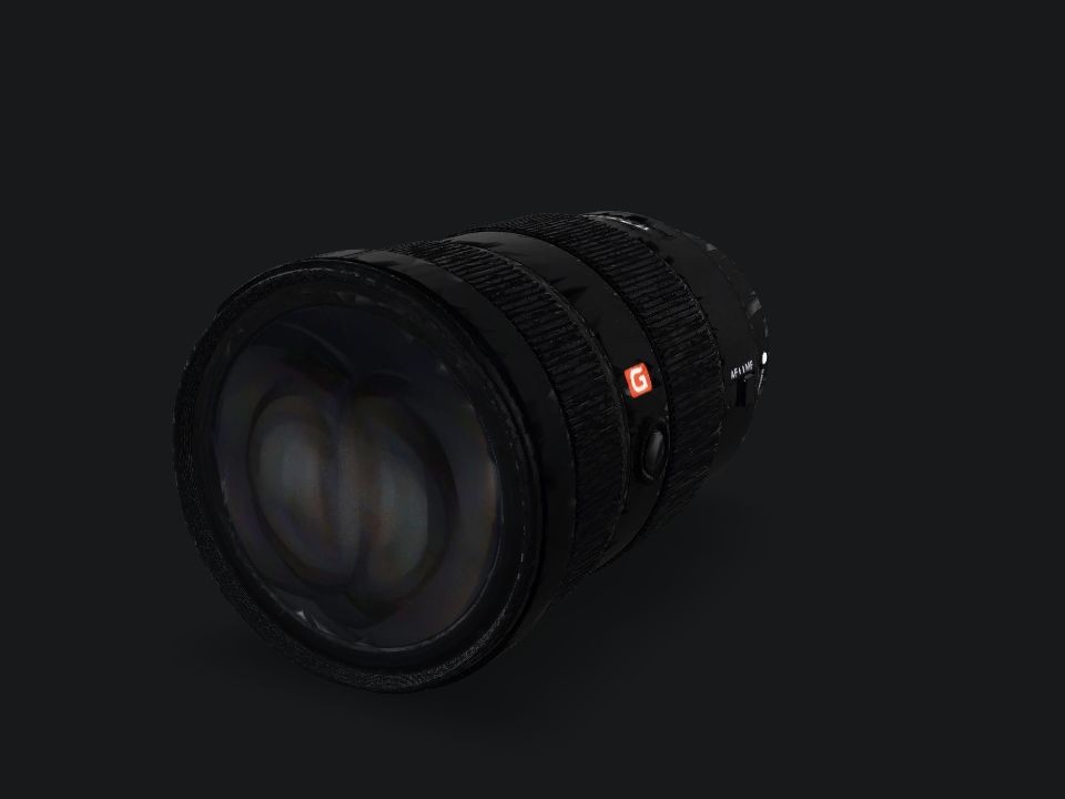 Obiettivo Sony 24–70mm, vista del modello fornito da Andrea